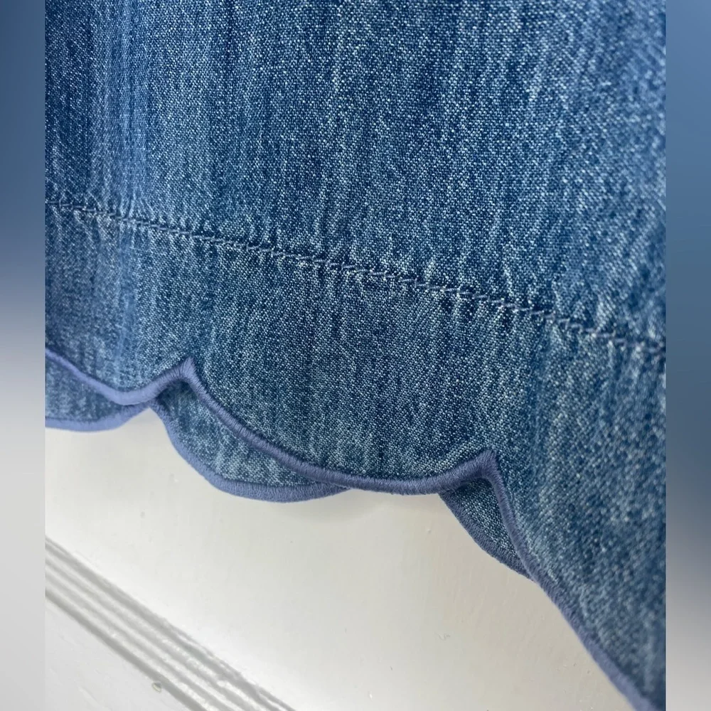 Boss NWT Classic Blue Jean Scalloped Shorts